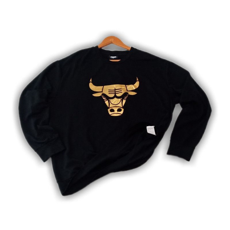 Crewneck Chicago Bulls Gold Logo Termurah