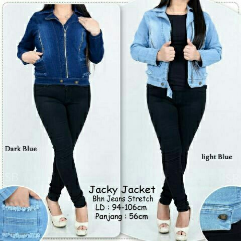 SB Collection Atasan Outer Dhafitha Jacket Jumbo Jeans Wanita