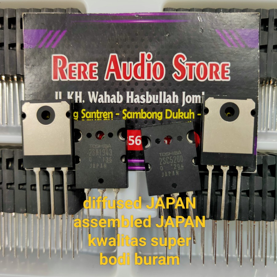 Transistor TOSHIBA SUPER JAPAN 2SA1943 2SC5200 1943 5200 KUALITAS SUPER