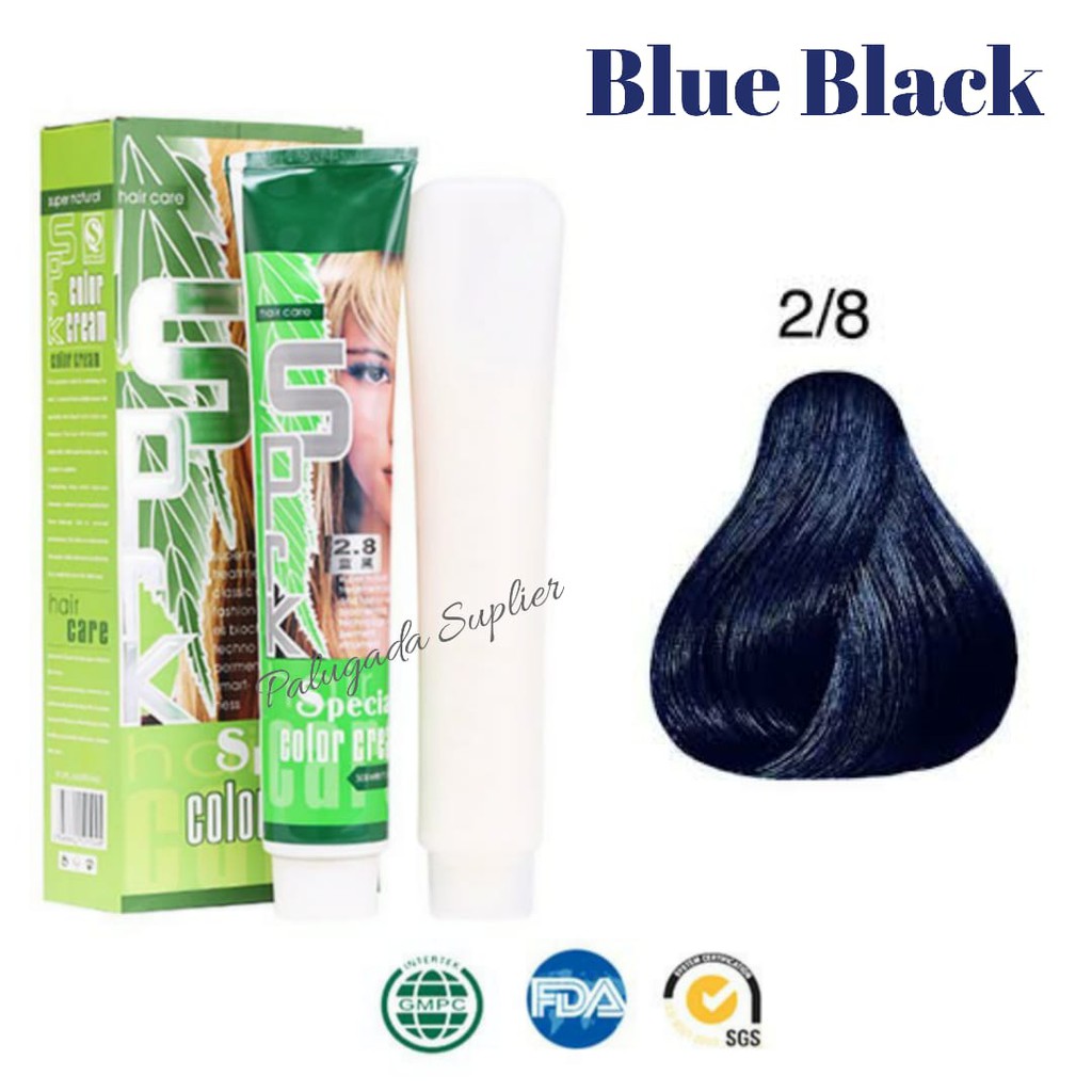  BISA COD Cat  rambut  BLUE  BLACK  hair color cream Cat  