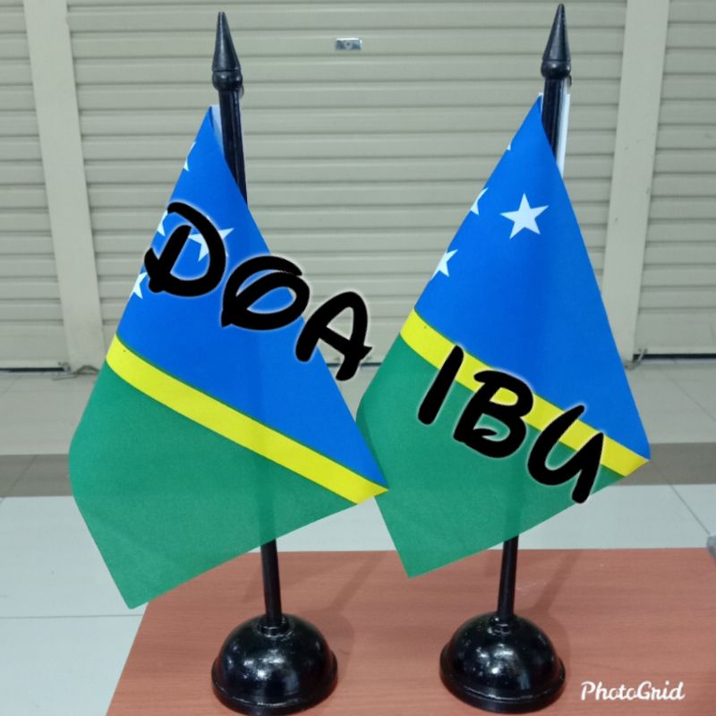 

best seller tiang kayu meja+bendera SOLOMON ISLAND ready stock