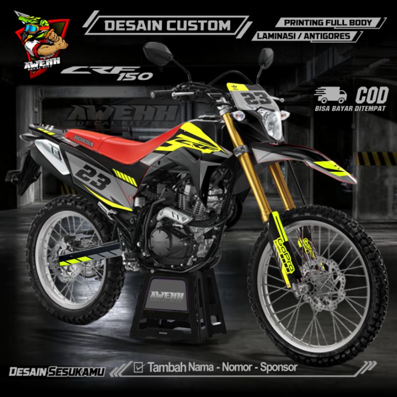 DECAL STIKER CRF 150 - CRF NEW CUSTOM DESAIN