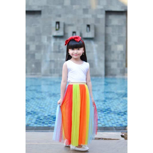 ROK TUTU PANJANG RAINBOW