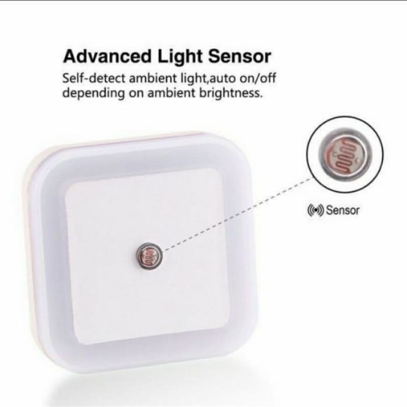 Lampu Tidur LED Sensor Cahaya - Dekorasi Ruang Night Lamp - Lampu Tidur Mini LED Sensor Cahaya - Lampu Tidur Colok Listrik Dinding