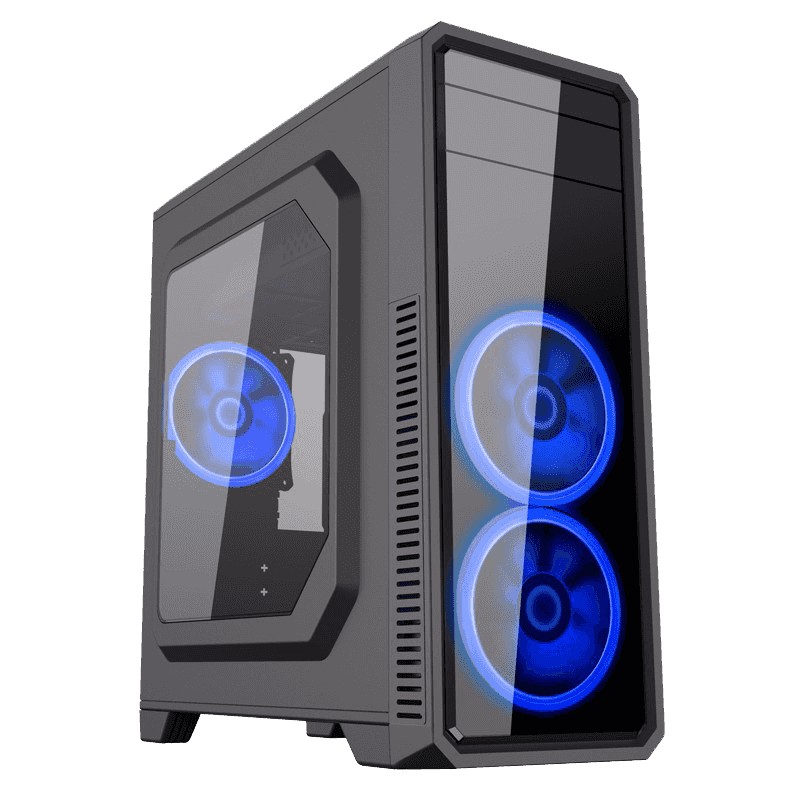 PC Casing Gamemax G561 Black + 3 Fan | CASING ATX - MATX | CASING GAMING | PC CASING