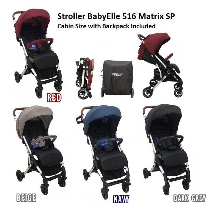 Stroller Baby Elle S-516 Matrix Sp cabin size