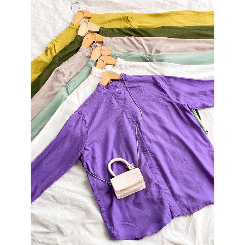 MAUDY SHIRT - KEMEJA BASIC BAHAN KATUN RAYON