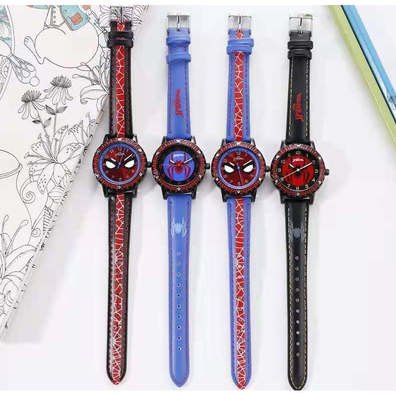 Jam Tangan MARVEL Avengers Spider-men Hero Dream Child Cool Disney Cartoon Wrist Watch Boy Waterproof Quartz Students Men Clock