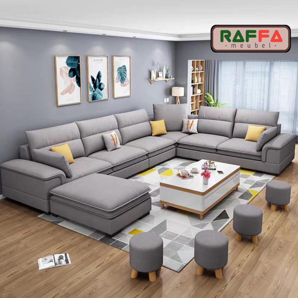 Sofa Leter U -  Sofa Ruang Tamu - Sofa Minimalis Ruang Tamu - Sofa Leter U Sofa Mewah