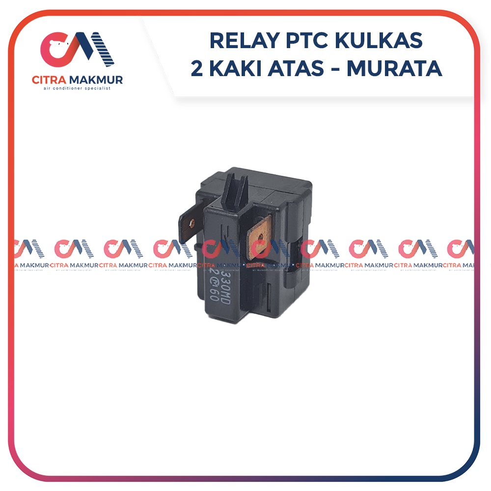 Relay PTC 2 kaki ATAS Murata Asli Original atas bawah Kulkas kotak hitam refrigerator kompresor dua 