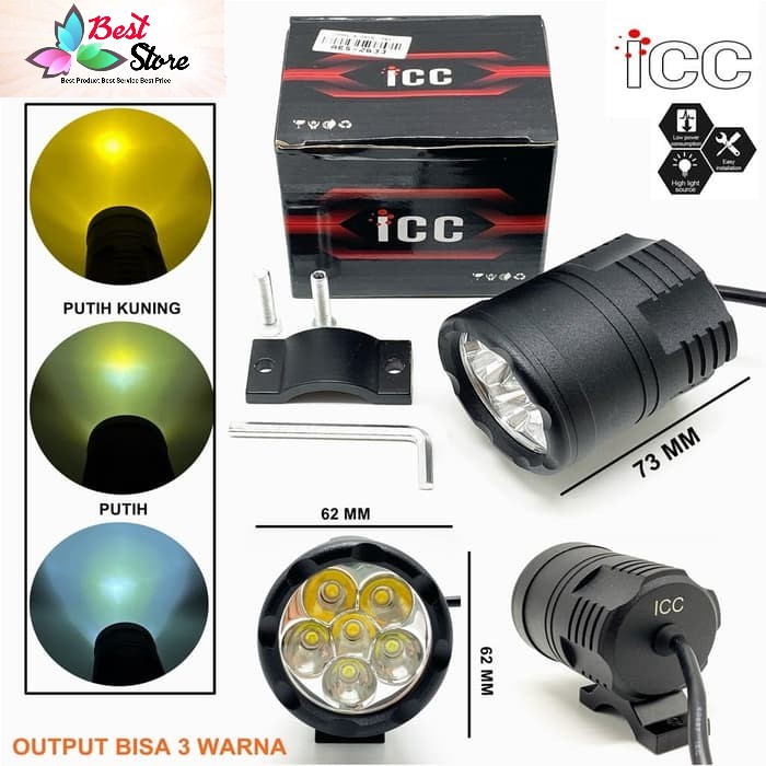 Lampu Tembak 6 Mata 60 Watt LED Sorot KOMBINASI 2 WARNA ...