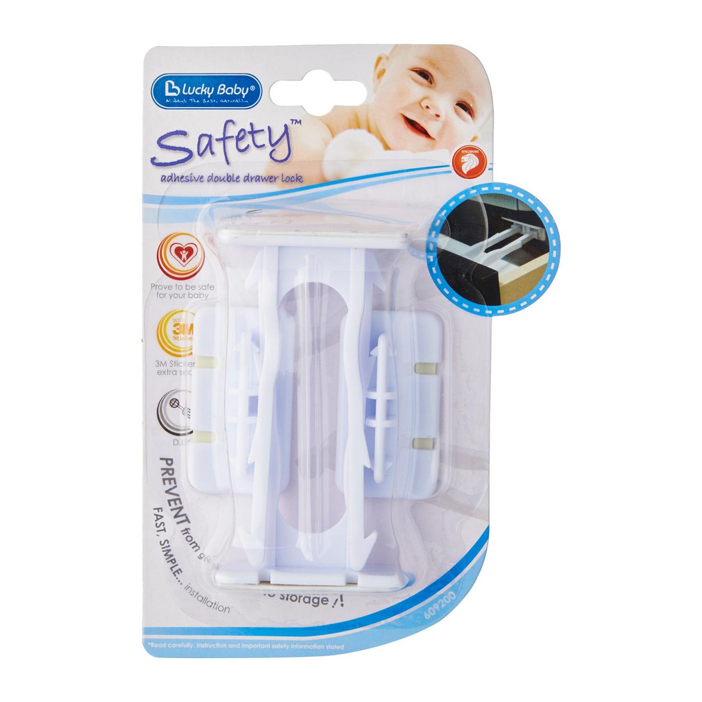 Lucky Baby Adhesive Double Drawer Lock