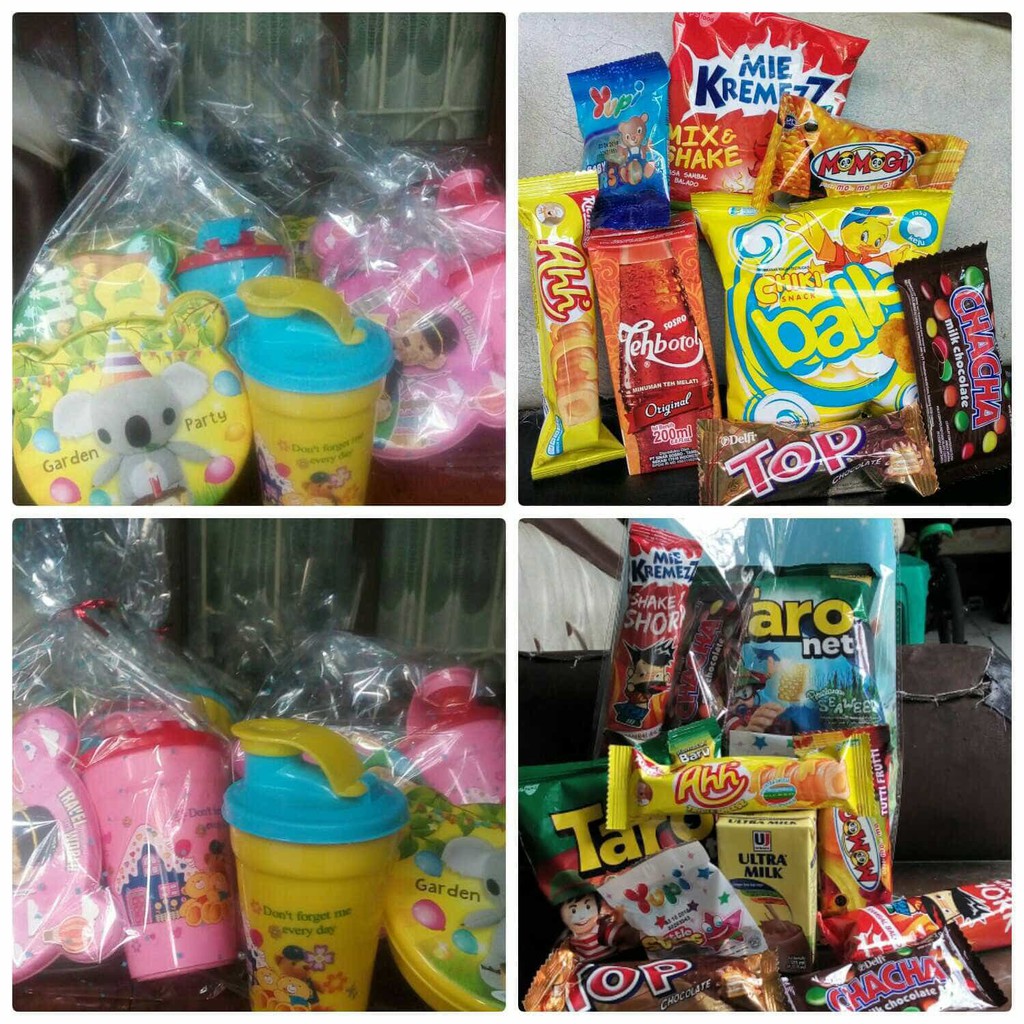 

paket ultah snack+tempat makan/tempat minun