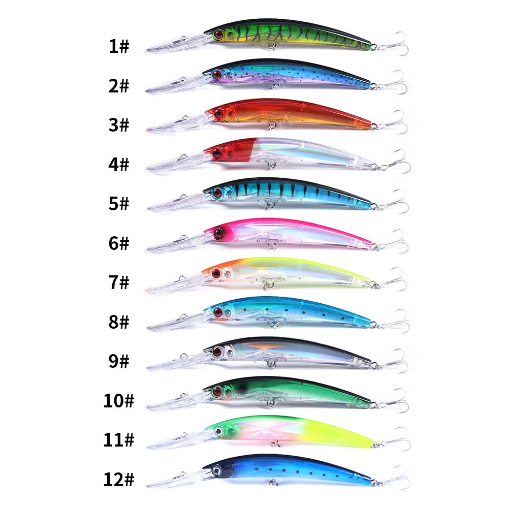 HENGJIA 1Pcs Laser Minnow Umpan Pancing 17CM 23.5G Fishing Lure Bentuk Ikan Kecil Kail Swimbait Bass Bait Wobbler