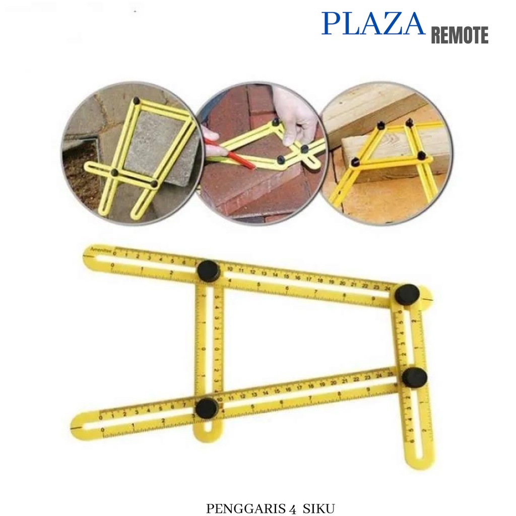PENGGARIS SIKU LIPAT 4 SISI PENGUKUR SUDUT ADJUSTABLE MULTIFUNGSI