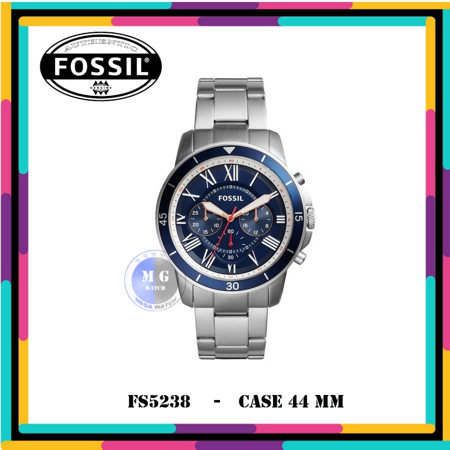 Jam Tangan Pria Fossil Original FS5238 FS 5238 Chronograph Blue MURAH