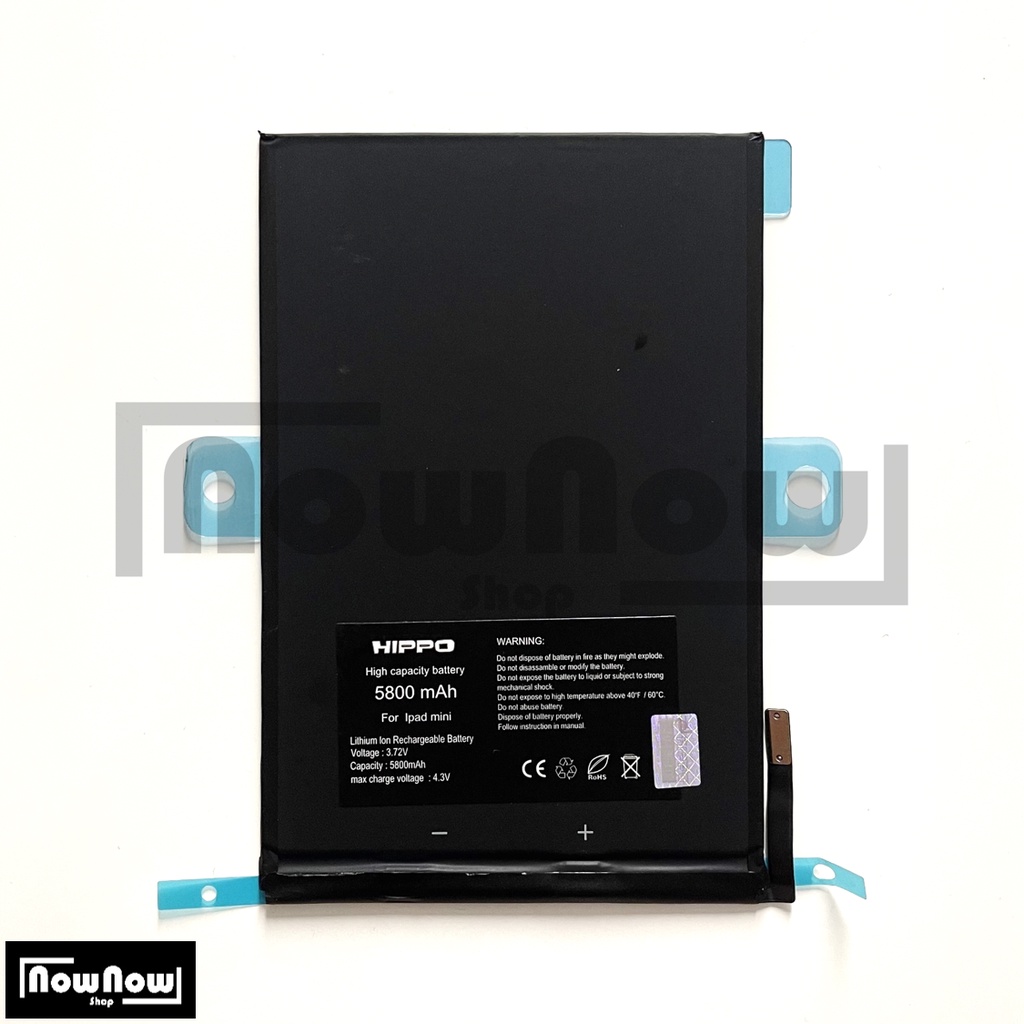 Baterai Hippo iPad Mini 1 5800 mAh Double Power Original Batre Batrai Battery HP Garansi Resmi Hippo