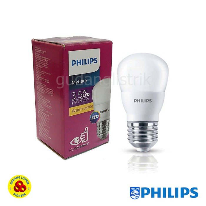 PHILIPS Lampu LED MyCare 3W Kuning Bohlam LED Bulb My Care 3 Watt WW