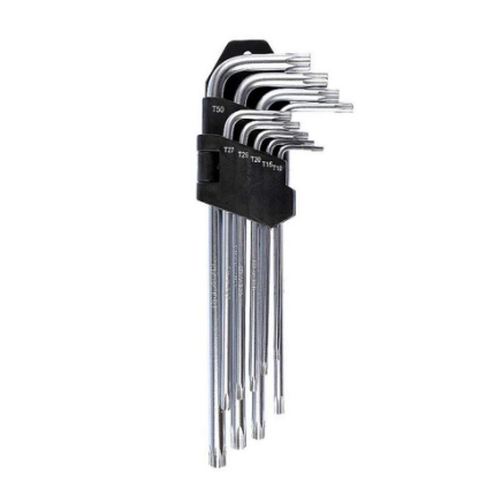 Kunci L Panjang Ujung bintang Set 9 PCS Hex Key Wrench long star