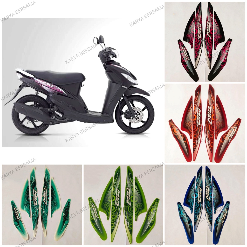 Stiker striping standar pabrikan Yamaha Mio Sporty 2011 / List Stiker Mio Sporty 2011-2012