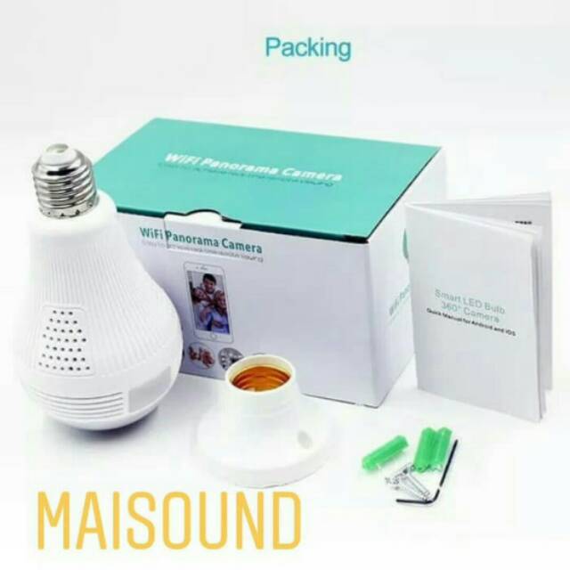 Wifi Panorama Camera CCTV Fish Eye 360 Bulb