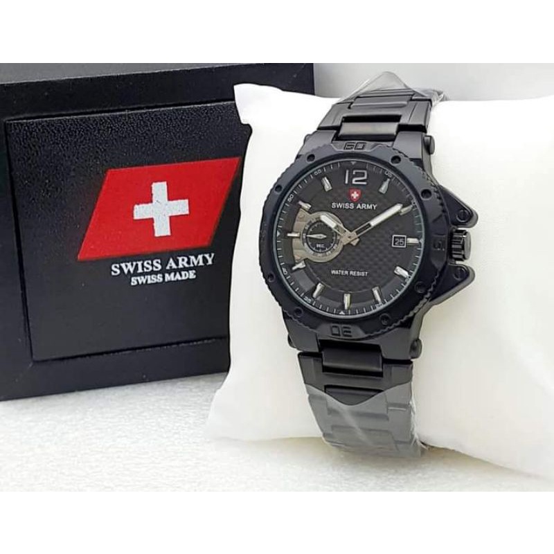 JAM TANGAN PRIA SWISS RANTAI DETIK BAWAH 5CM