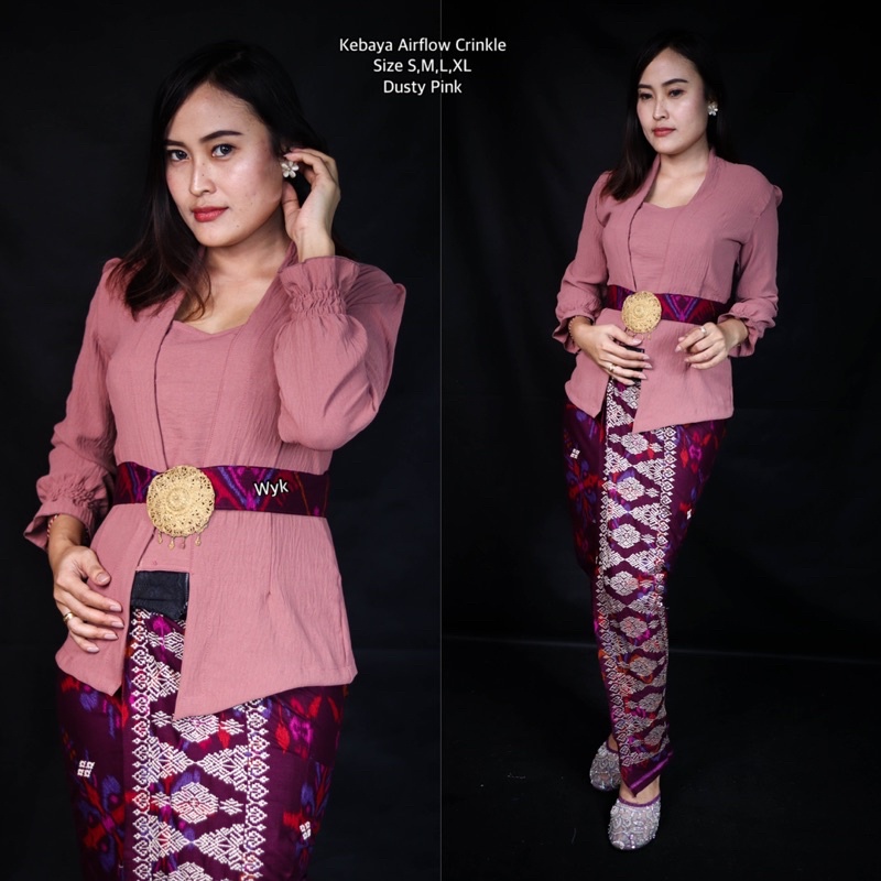 Kebaya Airflow Crinkle Tangan Kerut//Kebaya saja/Pakaian Adat Bali/Kebaya Bali