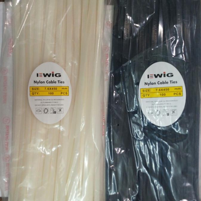

Office & Stationery | Document Organizer | Kabel Ties / Kabel Tis Uk. 45Cm Tebal 7.6Mm Warna Hitam / Putih Ewig | Best Seller