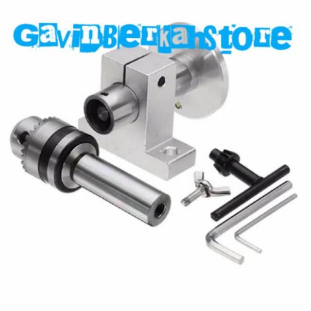 Paket DrillChuck Kayu Headstock Bubut Mini