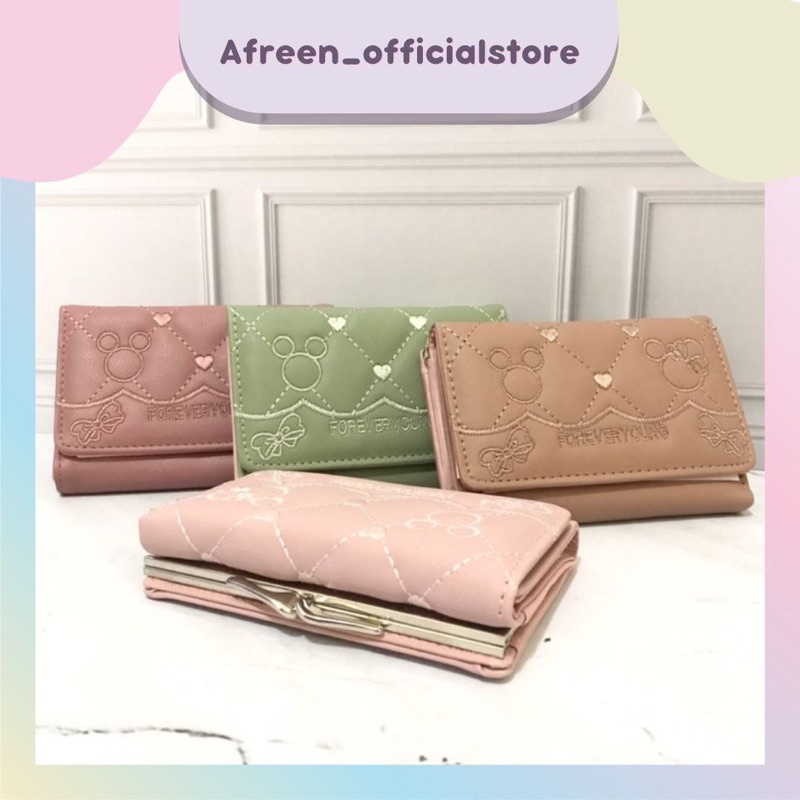 (COD) DOMPET LIPAT WANITA FOREVER YOUNG | DOMPET BEHEL TANGGUNG IMPORT | DOMPET MOTIF BORDIR