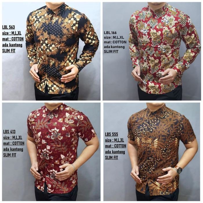 BATIK PRIA SLIM FIT MODERN ELEGAN KEMEJA BATIK PRIA SLIMFIT KATUN PREMIUM MODEL 7 KEMEJA FORMAL COD