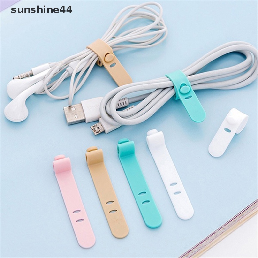 Sunshine Strap Pengikat Kabel Data / Charger / Earphone Bahan Silikon