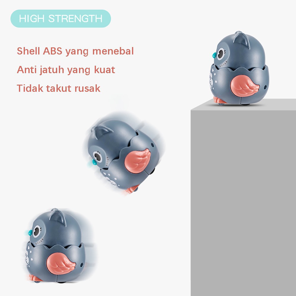 Mainan Edukasi Anak Robot Burung Hantu Ditekan Bisa Jalan Tanpa Baterai - Mainan Bayi Happy Owl SNI
