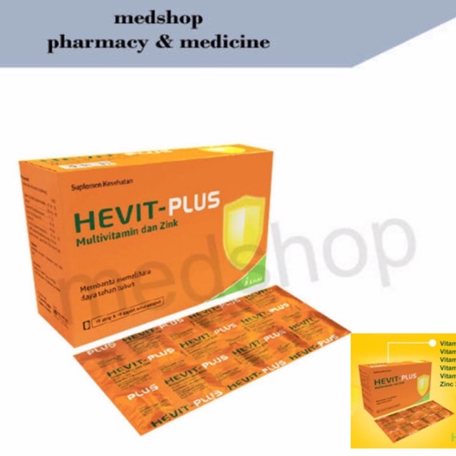 Hevit Plus Strip 10s Vitamin C, Zinc