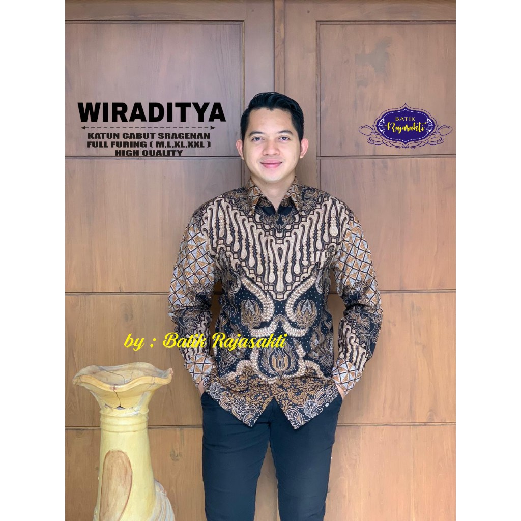 WIRADITYA RAJASAKTI KEMEJA BATIK SOLO PRIA LENGAN PANJANG PENDEK LAPIS FURING ATASAN PREMIUM MODERN KATUN HALUS FARZANI FAWWAZ FEBIANDRO GAGAH HANAGKARA MEWAH HANDIWIJOYO HARIBAWA HARIMAU PERKOSO  KALASAN KALAWANGSA COLET 2 KALUNGAN KAMAJAYA KAMASURGA