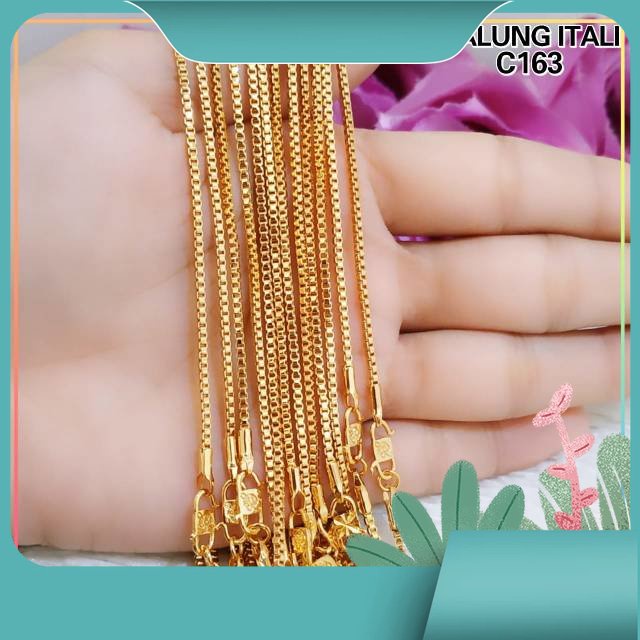 Perhiasan lapis emas kalung rantai itali dewasa xuping gold