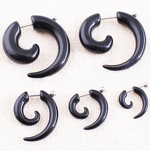 Fashion Perhiasan Anting Tindik Unisex Model Ear Plugs Palsu