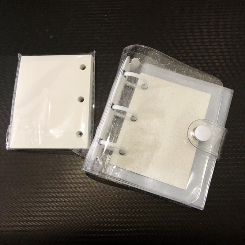 Photocard PC Mini Binder & Photocard Sleeve Glitter White
