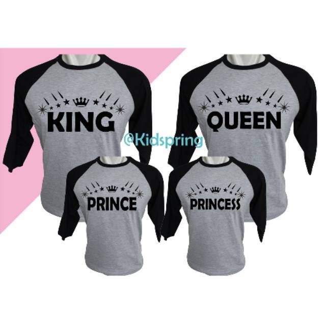 Kaos Couple raglan keluarga samaan anak ayah ibu kaos king [harga satuan]