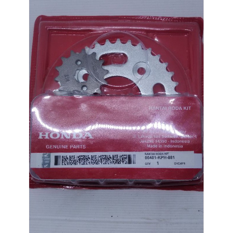 Gearset girset chainkit gear gir set karisma supra x 125 KPH original AHM