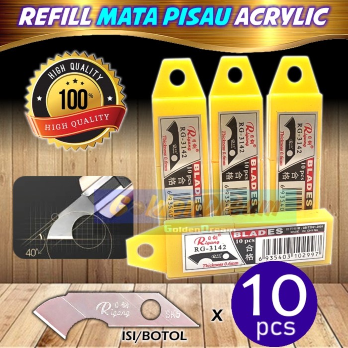 

Isi Ulang Mata Pisau Acrylic Hook Cutter Refill Serap Akrilik Mika