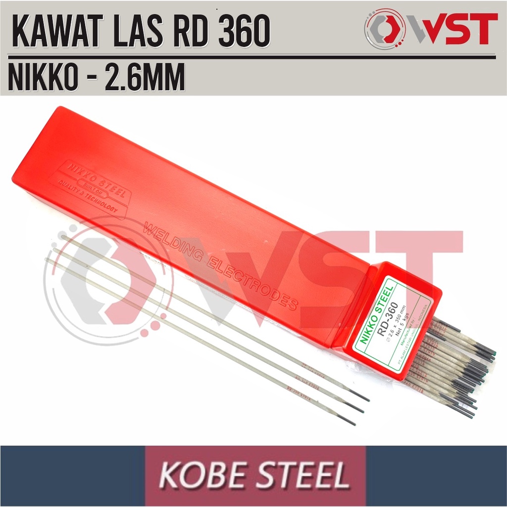 Kawat Las Baja Nikko Steel RD-360 2.6mm / RD 360 AWS A5.1 E7016