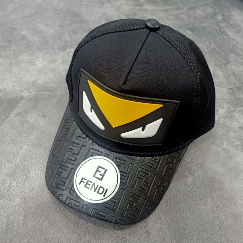 TOPI FENDI MONSTER BLACK TOPI BASEBALL PREMIUM QUALITY