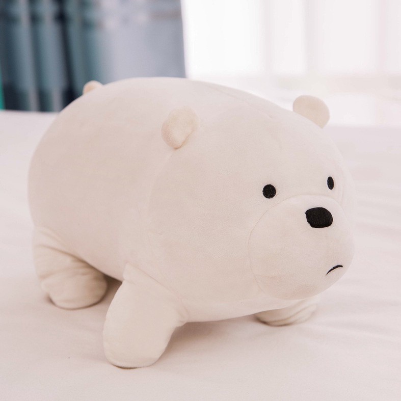 Boneka We Bare Bears Motif Duduk Boneka Beruang Cokelat Putih Panda