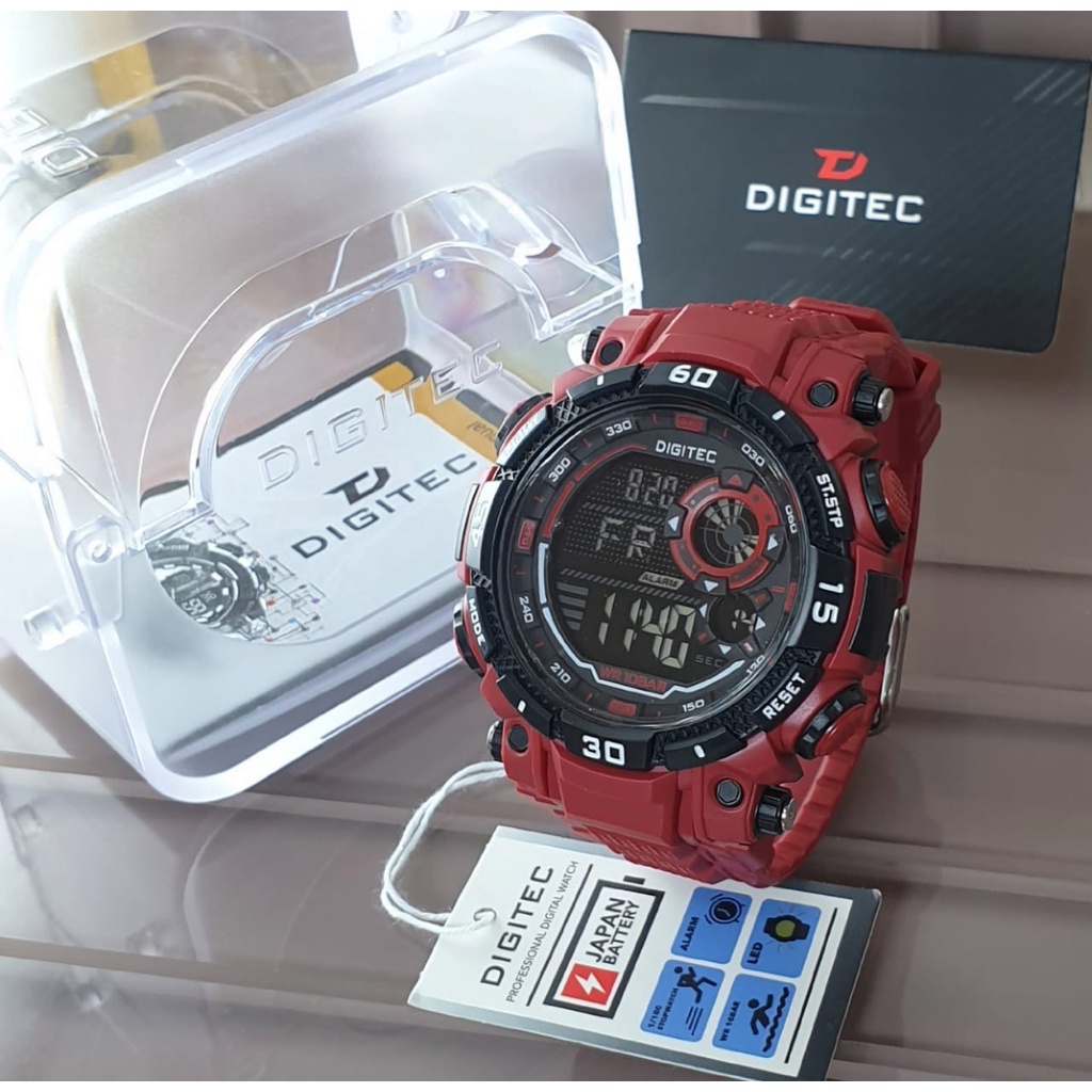 Jam Tangan Pria Digitec 5030 digital original alarm aktif dll