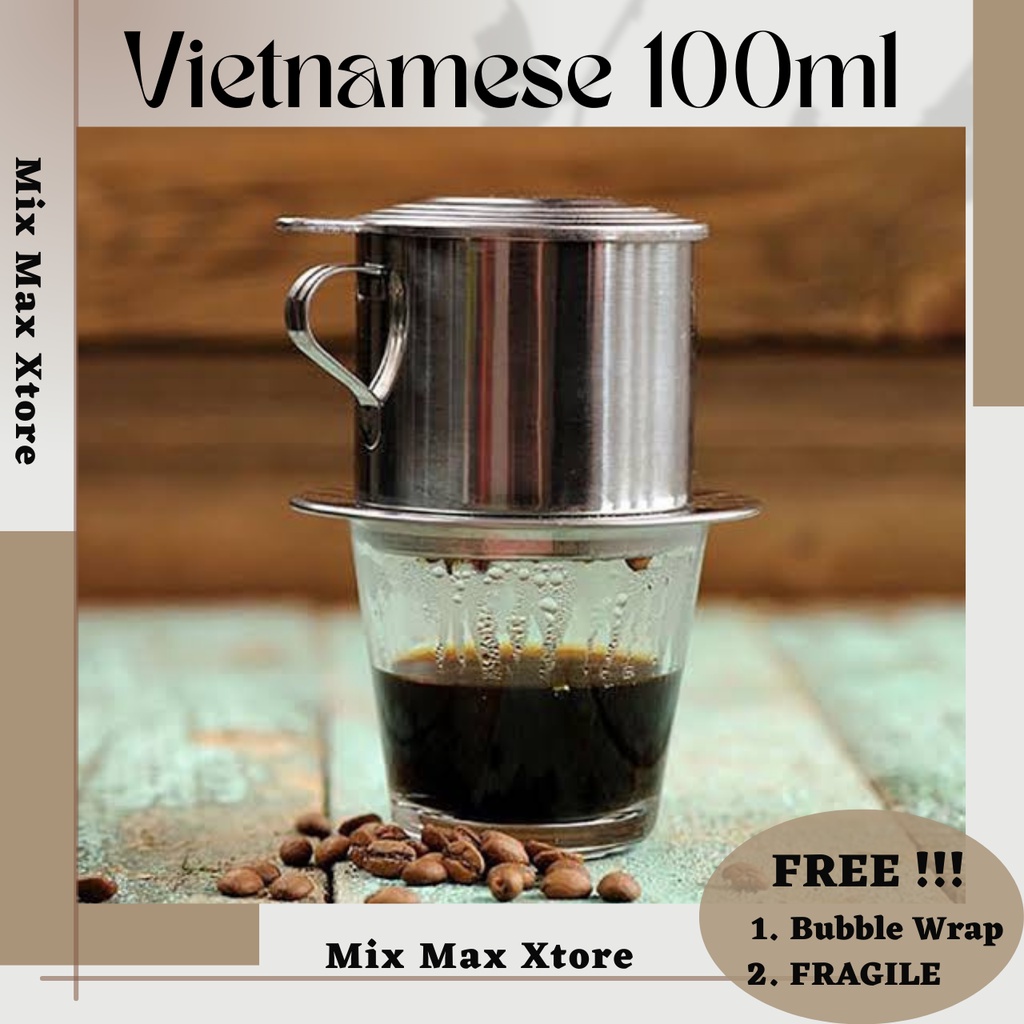 OneTwoCups Filter Saring Kopi Vietnamese Coffee Drip Pot 100ml - Silver