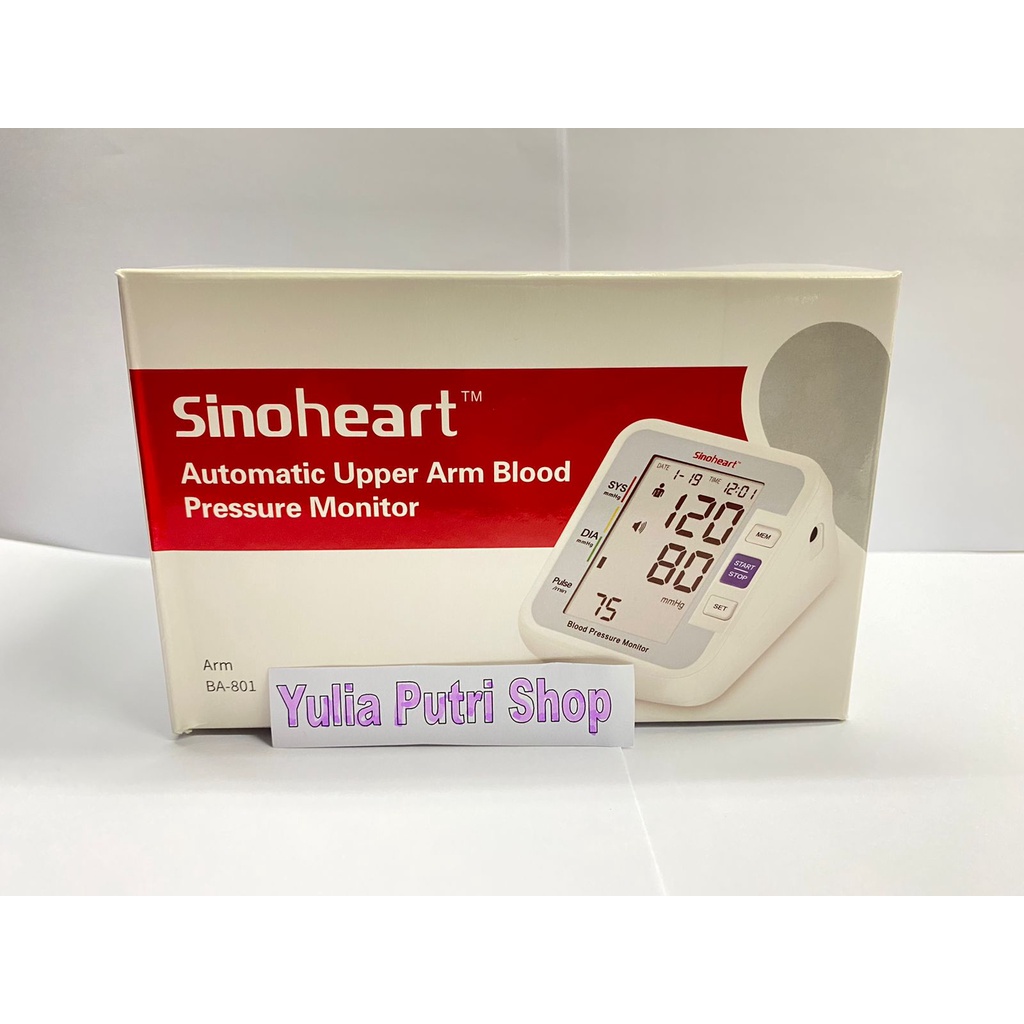 Tensimeter Digital Sinocare Sinoheart BA-801 | Tensi / Alat Cek Tekanan Darah Otomatis BA801