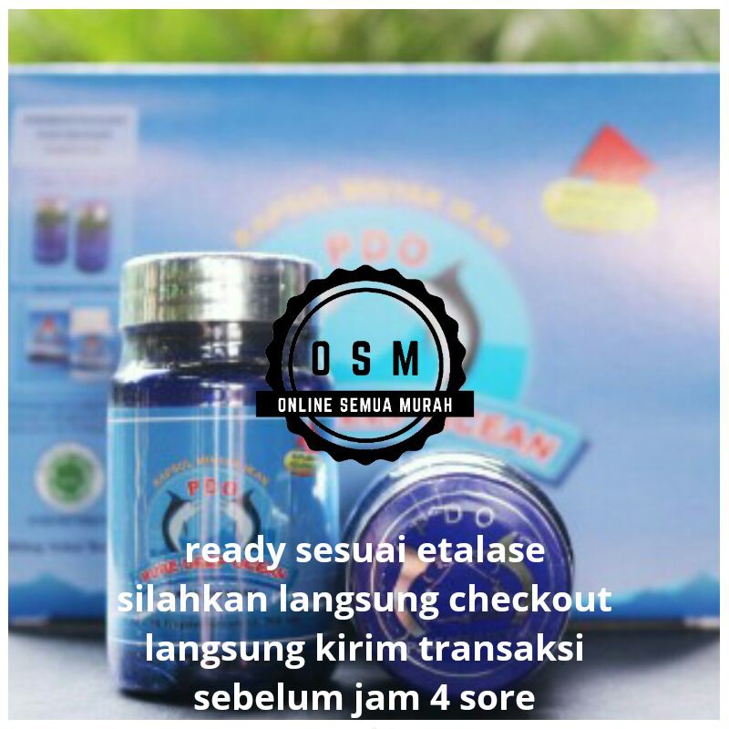 PDO Kemasan Baru (Pure Fish Oil) / Kapsul Minyak Ikan / Suplemen Makanan