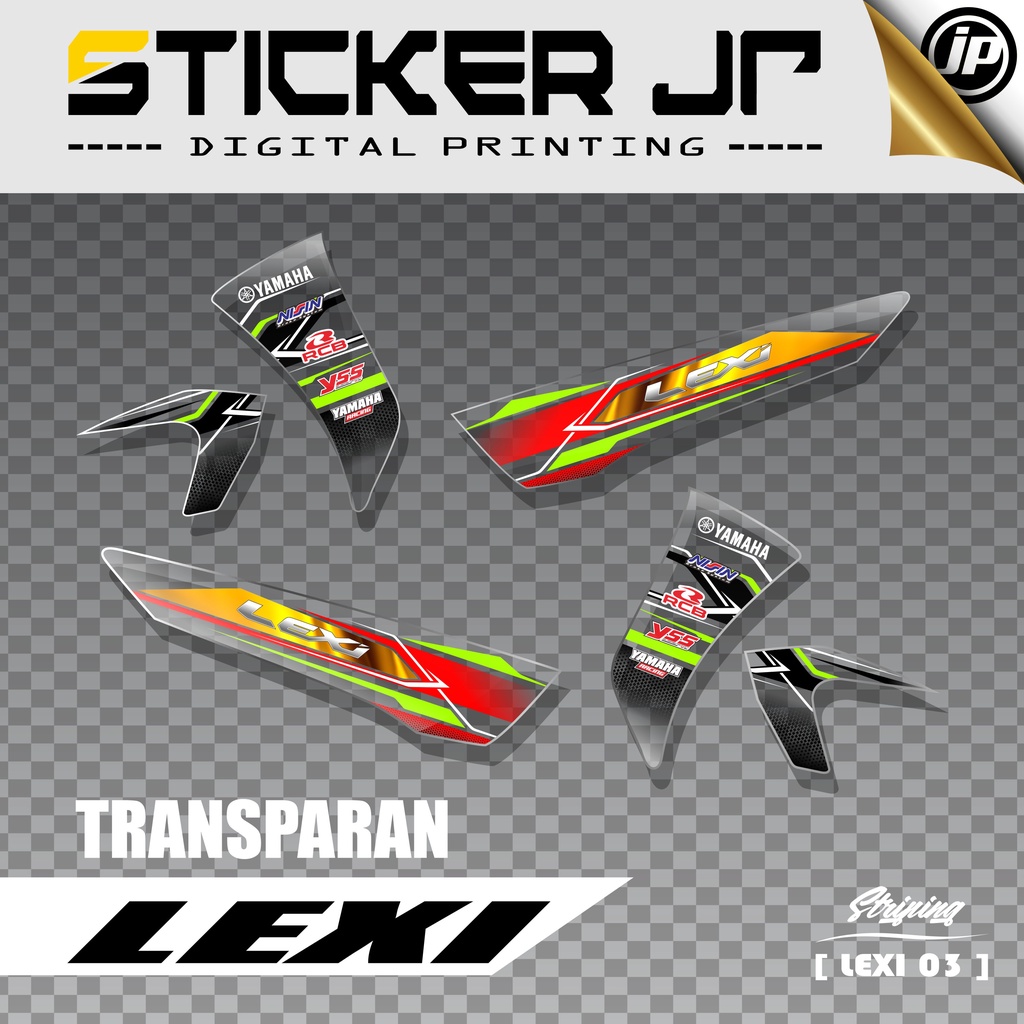 Striping Motor LEXI - Striping Motor Yamaha Lexi Bahan Transparan JP02