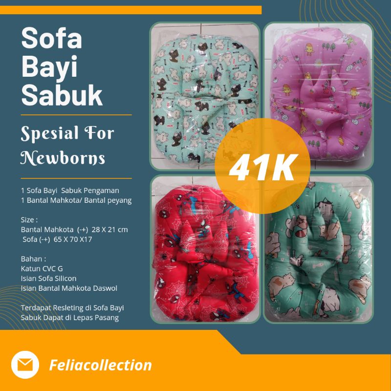 Harga SOFA BAYI TERBARU/ SOFA BAYI SABUK PENGAMAN/ KASUR BAYI EMPUK/
SOFA BABY/ BABY LOUNGER/ SOFA BAYI SABUK EMPUK/ SOFA BAYI SABUK
MULTIFUNGSI FREE BANTAL MAHKOTA/ SOFA BAYI SABUK KARAKTER/ BANTAL BAYI